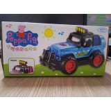 儿童电动玩具车粉红小猪电动车灯光音乐万向 0088-30