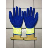 织女星黄纱蓝线胶手套