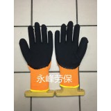 黑发泡毛圈手套