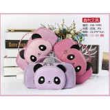 手提熊猫笔袋带手提袋