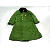 大衣男冬季加厚长款绿棉大衣