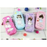 墨坊3504花边女孩锁笔袋