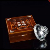 纯银碗单个 及三件套礼盒包装