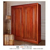 金丝檀木两门推拉衣柜