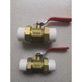 PPR双活  本色方体 全铜 球阀