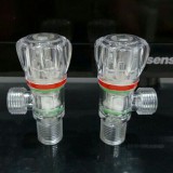 PC塑料防爆防摔透4分角阀软管连接阀专利产品