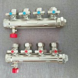 家装3路分水器工程4路地暖5路6路暖气地热水暖采暖全铜分水器