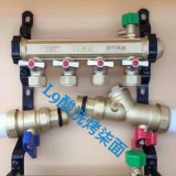 精品家装3-8路本色分水器仿古铜地热电镀水暖采暖全铜分水器