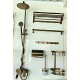 淋浴花洒套装不锈钢升降顶喷全铜龙头暗装卫浴套装温控沐浴喷头