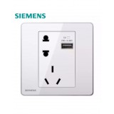 西门子睿智五孔USB（白）