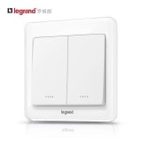 罗格朗圆冰莹白二开双