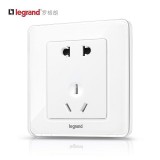 罗格朗圆冰莹白五孔