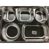 304不锈钢加深加厚方形圆形餐盘