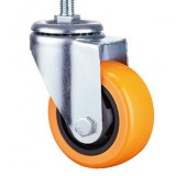 中型丝杆活动双轴橙色通花PU轮