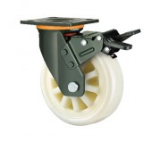 重型活动双刹双轴尼龙轮