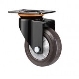 中型活动双轴咖啡色TPR轮