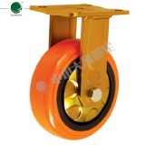 A8重型 尼龙韩式黄PU轮（固定）