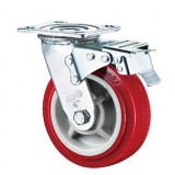 重型活动双刹双轴PU轮