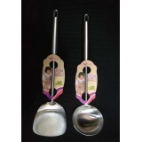 全钢 砂光双立人铲勺