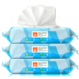 gb好孩子 海洋水润婴儿湿巾 80片*3包 （带盖特惠装）宝宝儿童湿纸巾 新生儿