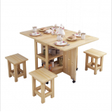 折叠实木餐桌