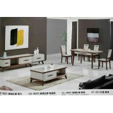 玻璃红橡茶几 电视柜 餐桌