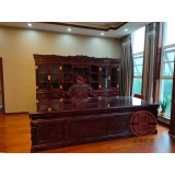 书房系列豪华书柜与办公桌