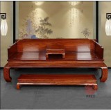 书房系列刺猬紫檀素面罗汉床