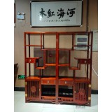休闲系列刺猬紫檀博古架