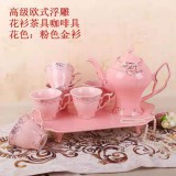 8头花衫茶具-粉色