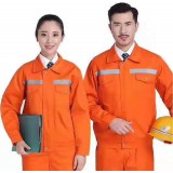 前后加反光条涤卡工装