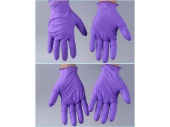 紫色加厚丁晴耐油手套