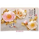 中式简约3D花卉