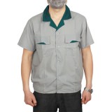 水洗棉工作服 夏季半袖劳保服