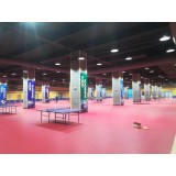 威海南海奥林匹克中心—乒乓球馆,天速运动地胶刚竣工，高大上