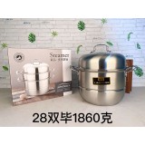 联弘不锈钢蒸锅，双篦，三层