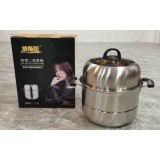 纳斯悦蒸锅双篦，三层蒸锅，直径28－30－32厘米