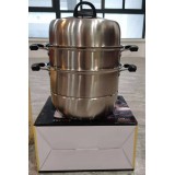 304不锈钢蒸锅，双篦蒸锅，三层蒸锅