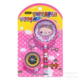 南韩创意卡通放大镜指南针套装