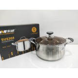 东威皇冠304复底汤锅（钢柄加硅胶）